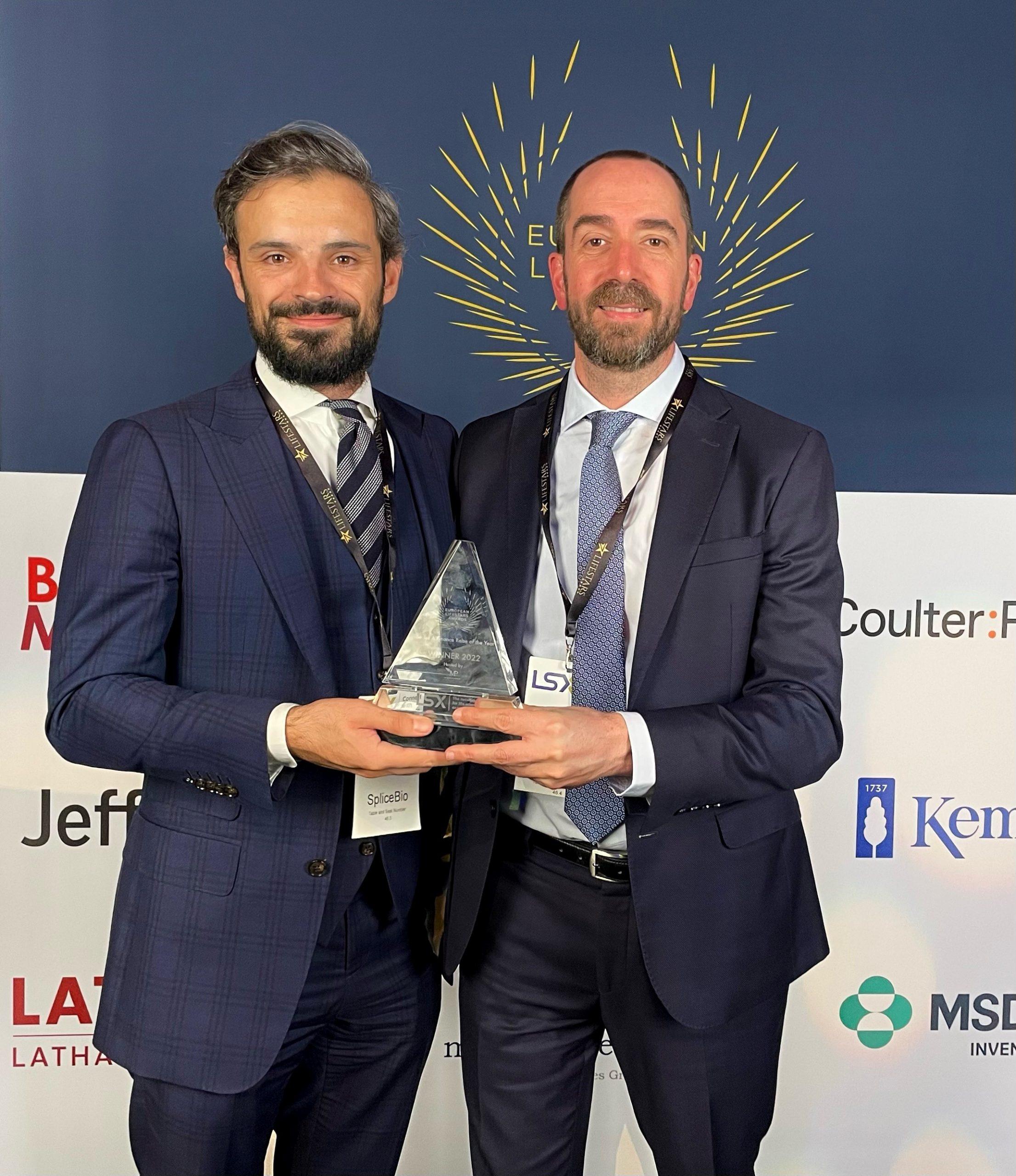 La barcelonesa SpliceBio, participada por Ysios Capital, recibe el premio a la “Serie A del año” en los European Lifestars awards